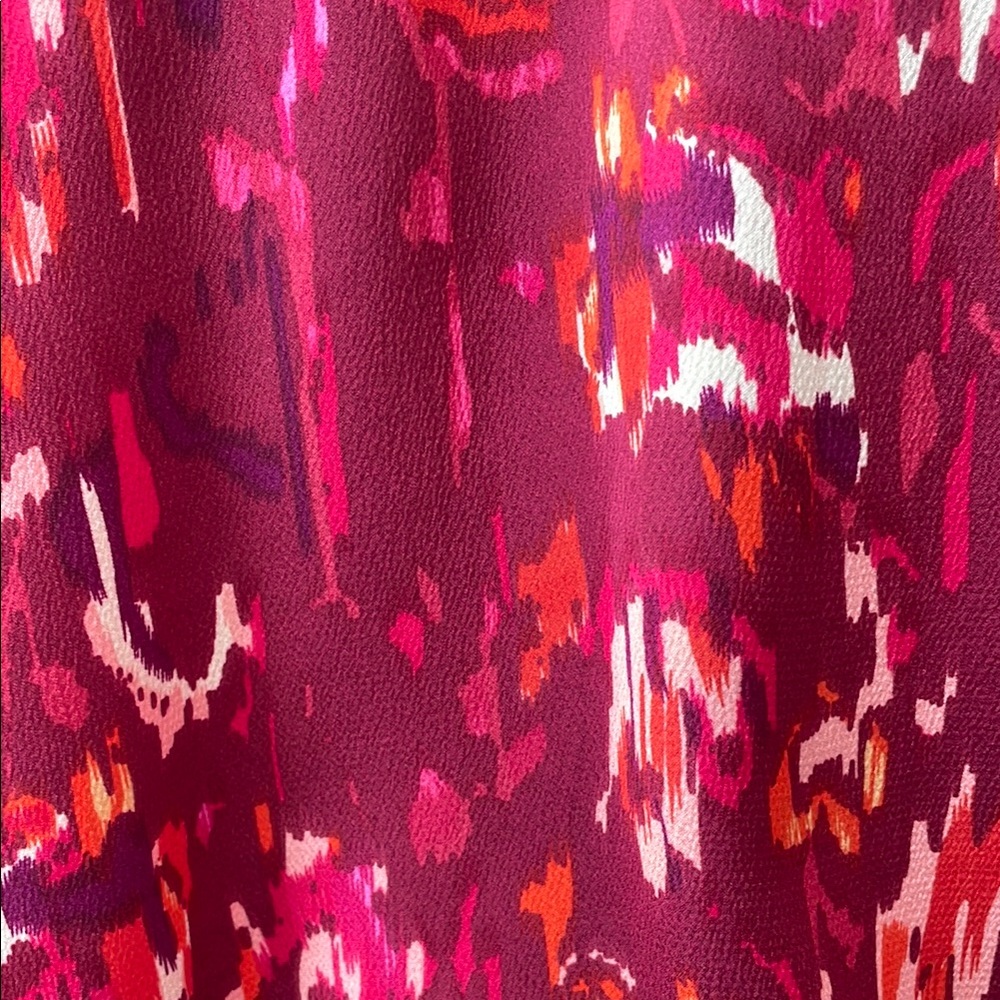 Women's Red Patterned Top - Picture 4 of 8